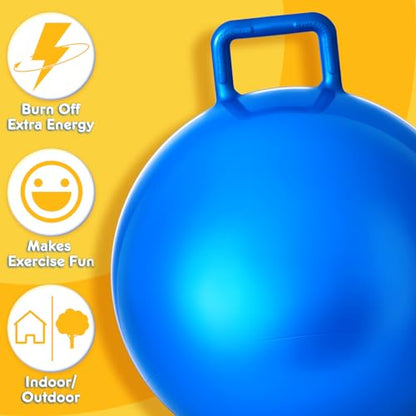3 Pcs 31 Inch Bouncing Ball with Handle (3 Count)