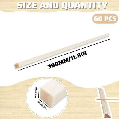 Balsa Wood Square Dowels (60 Count)