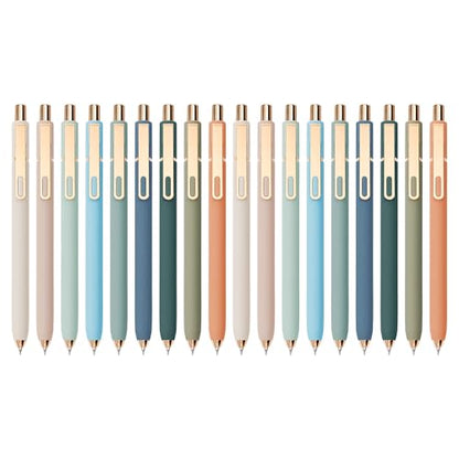 Gel Pens Black Ink Pens for Office 0.5mm Fine Point Pen Smooth Writing Retractable (18 Count)