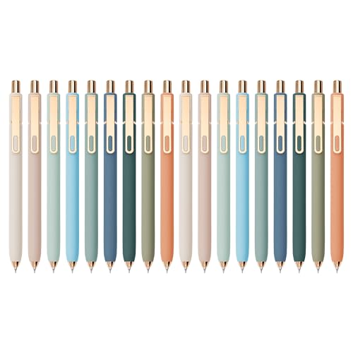 Gel Pens Black Ink Pens for Office 0.5mm Fine Point Pen Smooth Writing Retractable (18 Count)