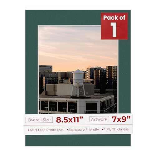 8.5x11 Mat Bevel Cut for 7x9 Photos