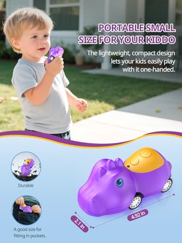 Walkie Talkies for Kids Rechargeable Dino Toy Cars 48H Playtime