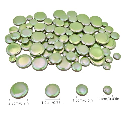 200g Iridescent Round Mosaic Tiles for Crafts Bulk