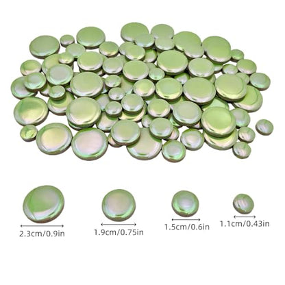 200g Iridescent Round Mosaic Tiles for Crafts Bulk