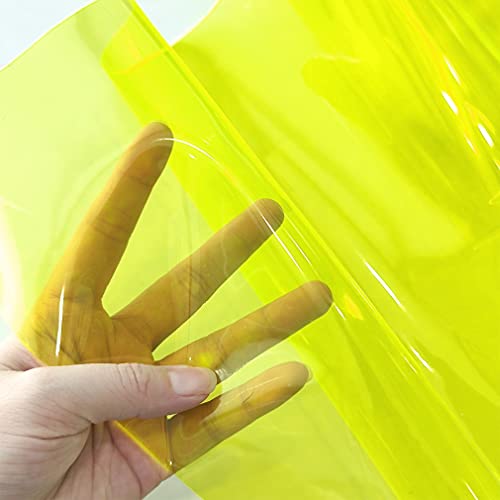 HYANG Yellow Solid Colors Transparent PVC Super Clear Holographic Vinyl 1 Roll 12" x 47"