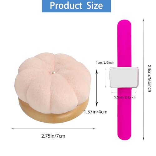 2 PCS Magnetic Pin Cushion Wrist with Pin Cushion for Sewing