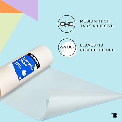 Clear Transfer Tape for Vinyl (50 Foot)