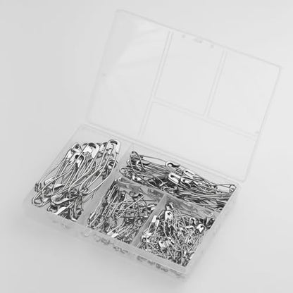 160 Pcs Curved Safety Pins for Quilting Basting Pins 28mm 32mm 38mm 54mm (160 Count)