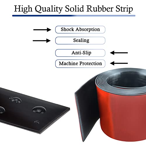 Neoprene Rubber Strips with Adhesive Backing Rubber Sheets (10 Foot)