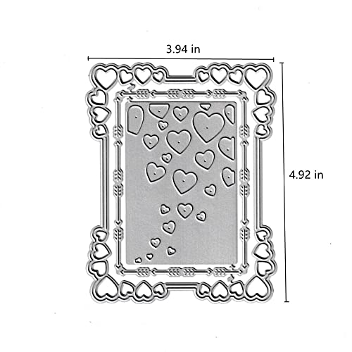 Love Heart Background Frame Cutting Dies