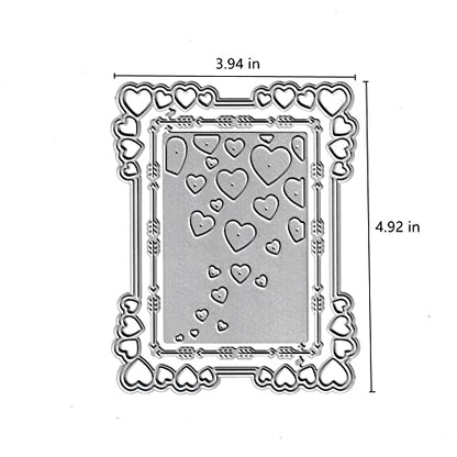 Love Heart Background Frame Cutting Dies