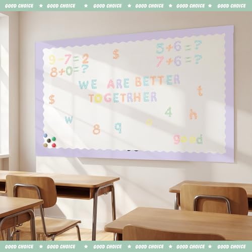 221 Pcs Pastel Composition Bulletin Board Letters for Classroom (221 Count)