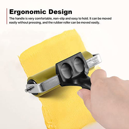 3 Pack Brayer Rollers for Crafting Vinyl Rubber Roller Brayers