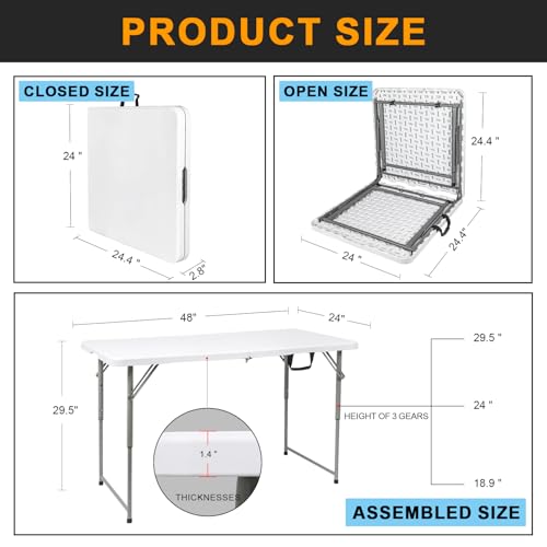 48" W x 24" D x 29.5" H