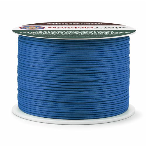 0.5mm Sapphire Blue Waxed Cord