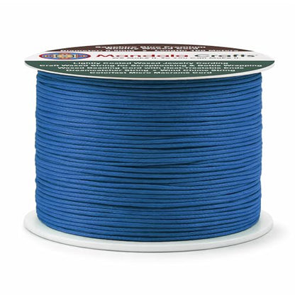 0.5mm Sapphire Blue Waxed Cord