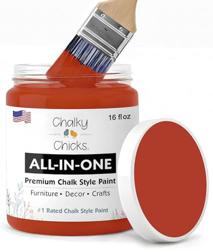 Emmy's Red 16 Fl Oz Chalk Paint for Furniture All in One