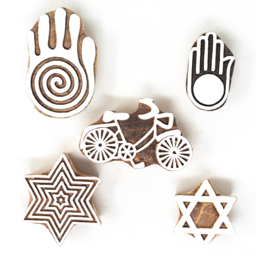 Wooden Printing Stamp (5 Count)
