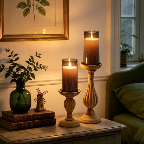 Flickering Flameless Candles Battery Operated with Remote and 2 (9 Count)