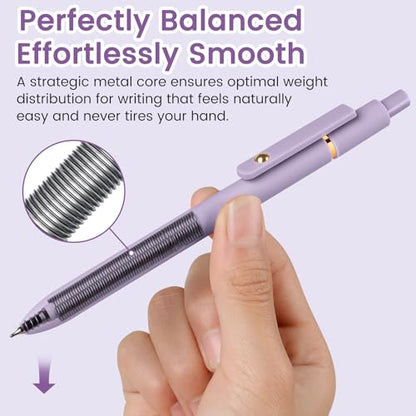 Gel Pens 6pcs 0.7mm Fine Point Black Ink Quick Dry Pens (6 Count)