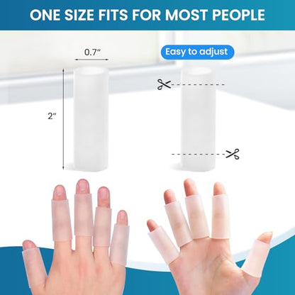 10 PCS Gel Finger Sleeve Protectors (10 Count)