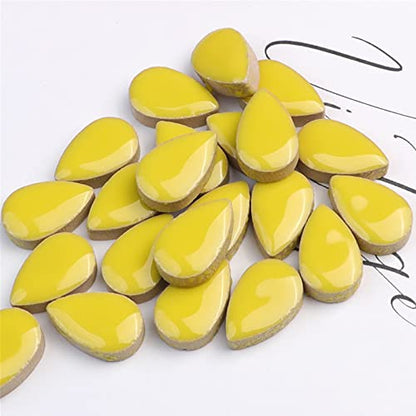 1.1lb Raindrops Ceramics Mosaic Tiles for DIY Crafts Home Decoration (150 Count)