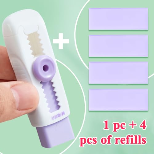 4+1 Pack Rubber Erasers Sliding Retractable Eraser (5 Count)