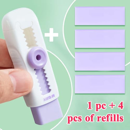 4+1 Pack Rubber Erasers Sliding Retractable Eraser (5 Count)