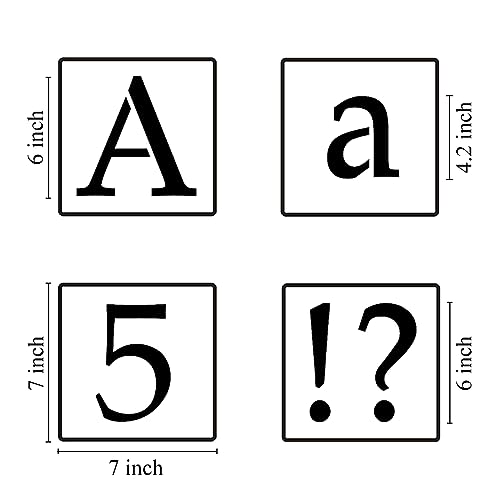 6 Inch Alphabet Letter Stencils for Painting (70 Count)