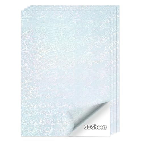 20 Sheets Printable Holographic Sticker Paper