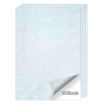 20 Sheets Printable Holographic Sticker Paper