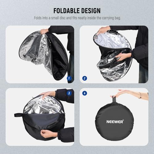 51" 130cm Light Reflector with Handle Grip & 3