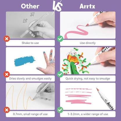 30 Colors Acrylic Paint Pens for Rock Painting