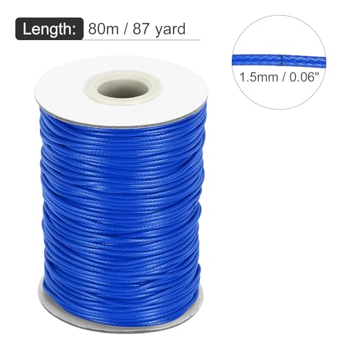 Waxed Cord 1.5mm Waxed Thread 87 Yard Wax String Leather Cord for Bracelet Making
