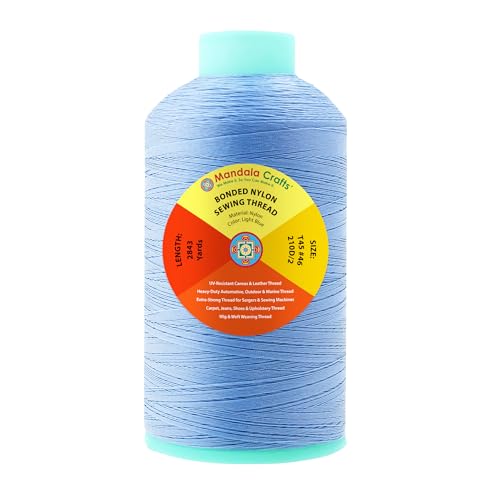Size 46 210D T45 Light Blue Bonded Nylon Thread