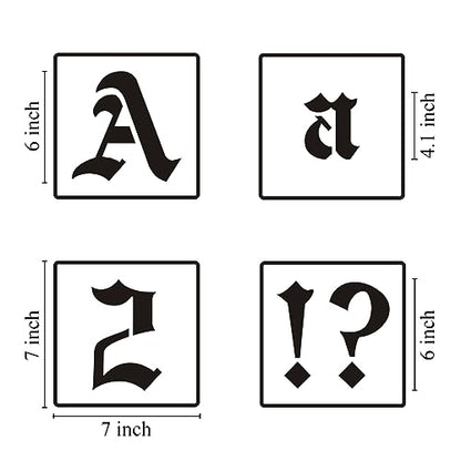 6 Inch Alphabet Letter Stencils for Painting (70 Count)