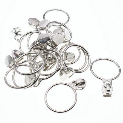5 Silver Metallic Nylon Coil Zippers by The Yard Bulk 10 Yards Brown Zipper Tape with 25pcs Silver Ring Pull Sliders for DIY Sewing Tailor Craft Bag