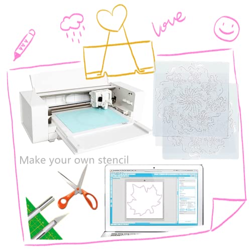32 Pieces 6 mil Transparency Blank Template Material Stencils Mylar for Cutting Paper Clear Sheet 12 × 12 inch (408 sq inches sq inches)