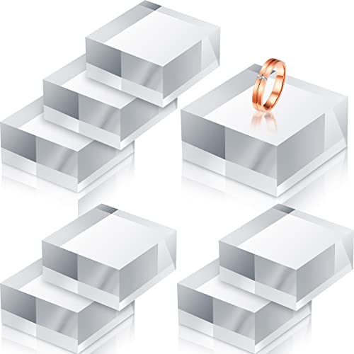 8 Pcs Acrylic Display Block Clear Cube 2 x 2 x 1 Inch