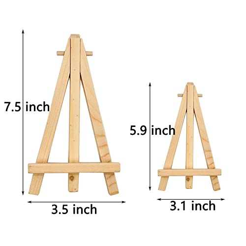 10 Pcs 5.9 Inch Mini Wood Display Easel (10 Count)