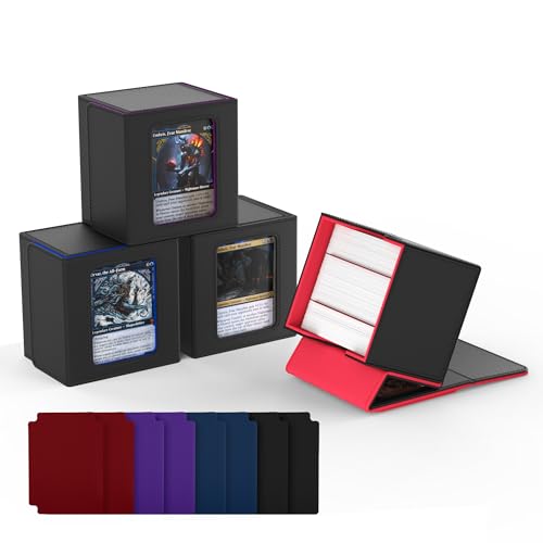4PCS MTG Commander Deck Box Holds 110+ Double Sleeved Cards (4 Count)