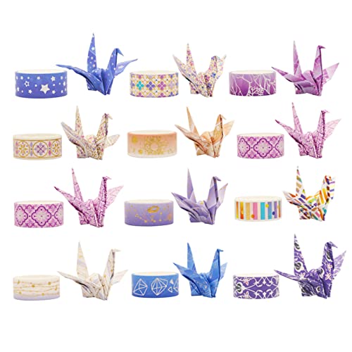 12 Rolls Galaxy Washi Tape Set Bronzing Starry Night Decorative Masking Tape for Scrapbooking (12 Count)