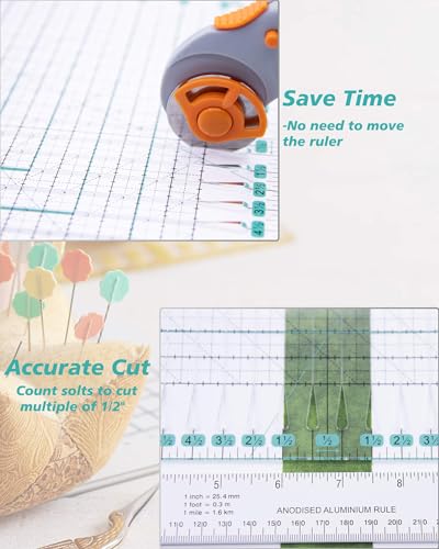 Quilting Ruler for Precise Fabric Cutting