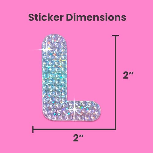 Sparkly Rhinestone Alphabet Letter Sticker L
