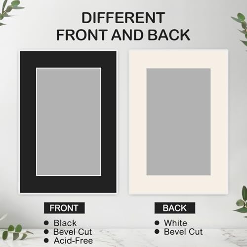15 Pack 4x6 Black Picture Mats for 3x5 Photos (15 Count)