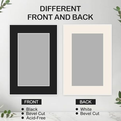 15 Pack 4x6 Black Picture Mats for 3x5 Photos (15 Count)