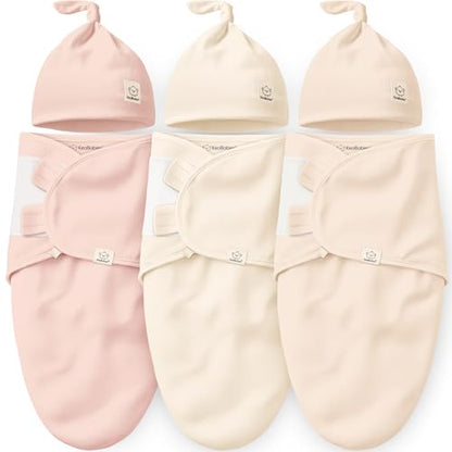 3pk Organic Swaddles for Newborns Girls