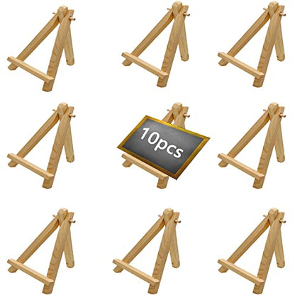 10 Pcs 7.5 Inch Mini Wood Display Easel (10 Count)