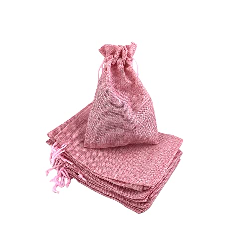 Pack of 25 Burlap Gift Bags with Drawstring Linen Jewelry Pouches Wedding Hessian Jute Bags for Birthday and Treat Pouches Party Wedding Favors Gift