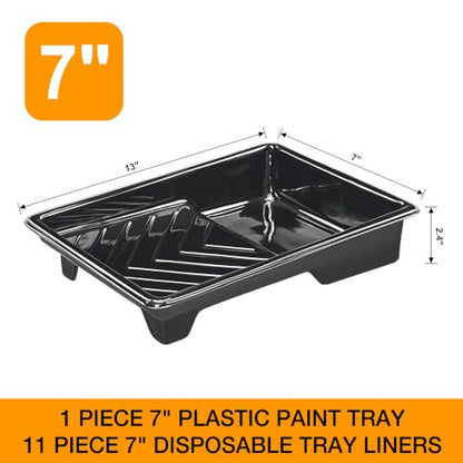 Great Andrew 12 Pack Paint Tray Liners 7Inch